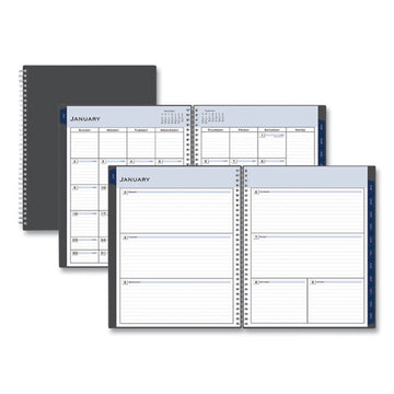 Blue Sky® Passages Weekly-monthly Planner, 11 X 8.5, Charcoal Cover, 12-month (jan To Dec): 2022 freeshipping - TVN Wholesale